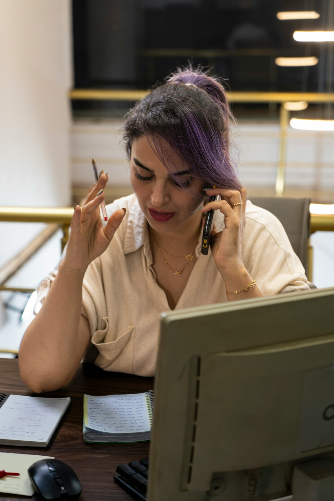 investigative journalist at desk