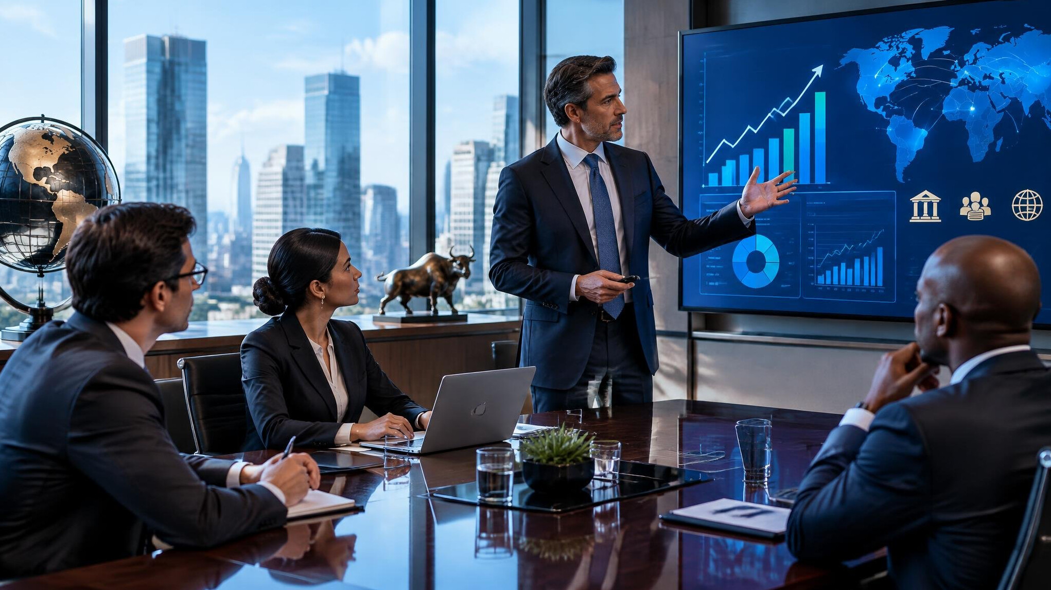 business executives in meeting
