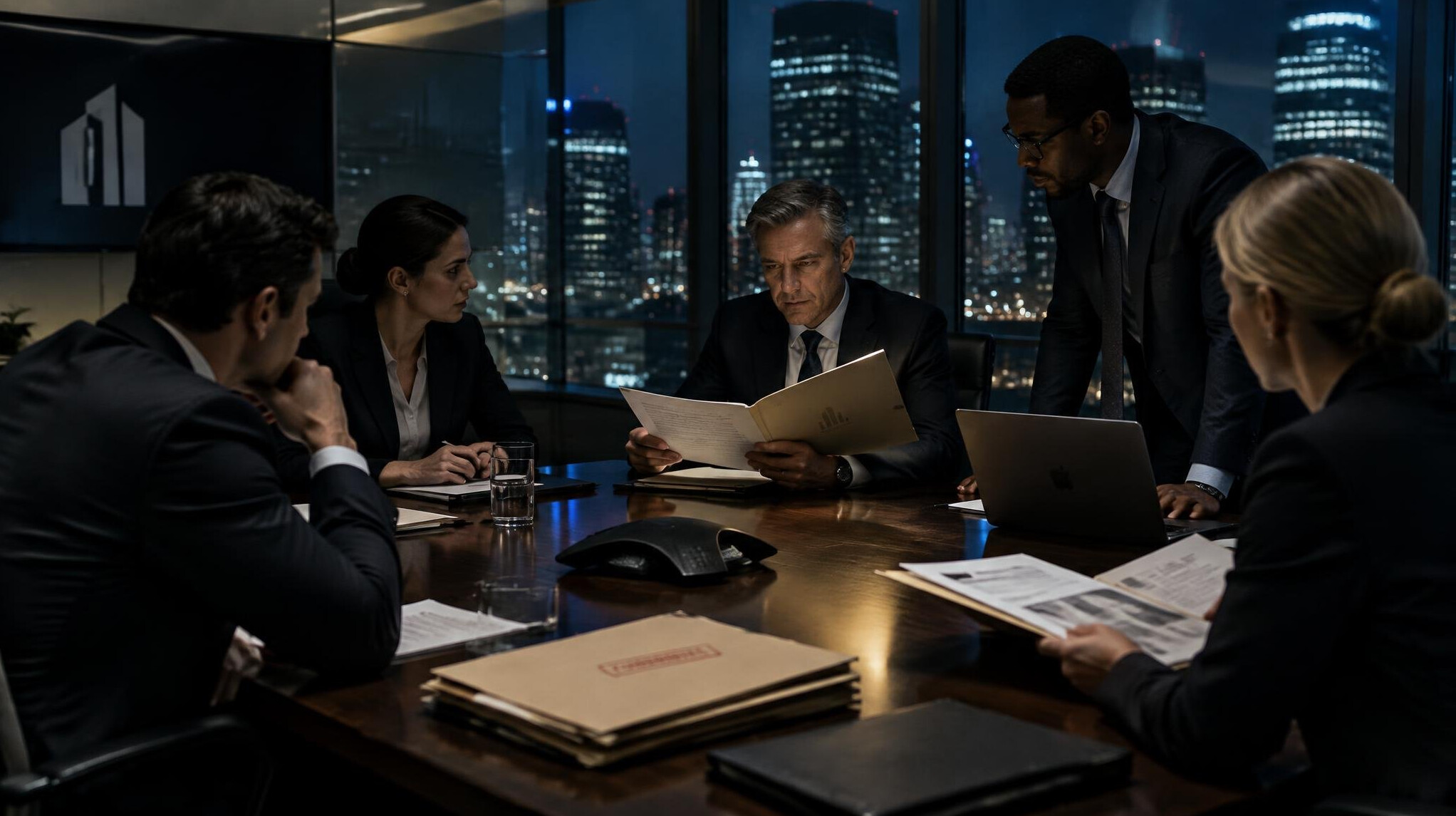 corporate boardroom meeting